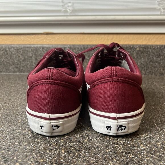 Vans Old Skool Men's Size 10 Burgundy Canvas Skate Sneaker Shoes Lace Up Low Top - Picture 9 of 11